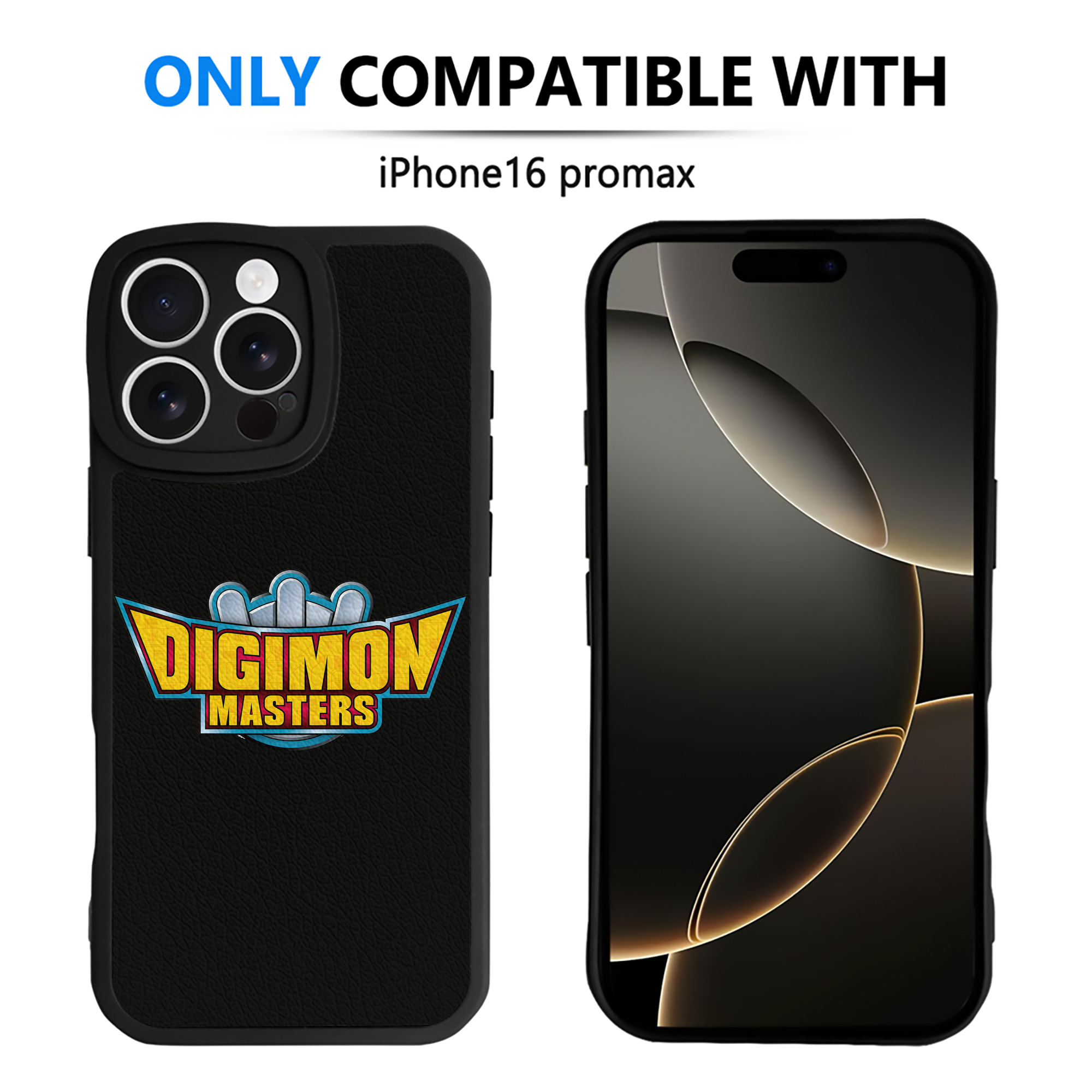 （画像用） Digimon デジタルモンスター/デジモン 【iPhone 16シリーズ対応】シリコンスマホケース（レザー調） 材質：シリコン